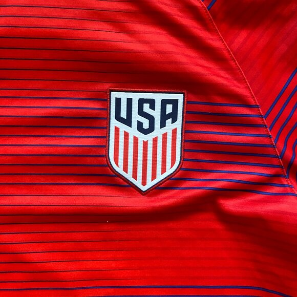Nike USMNT USA Jersey Authentic Training Shirt, 2016 2017, Red / Blue, Sz XL - Picture 6 of 11